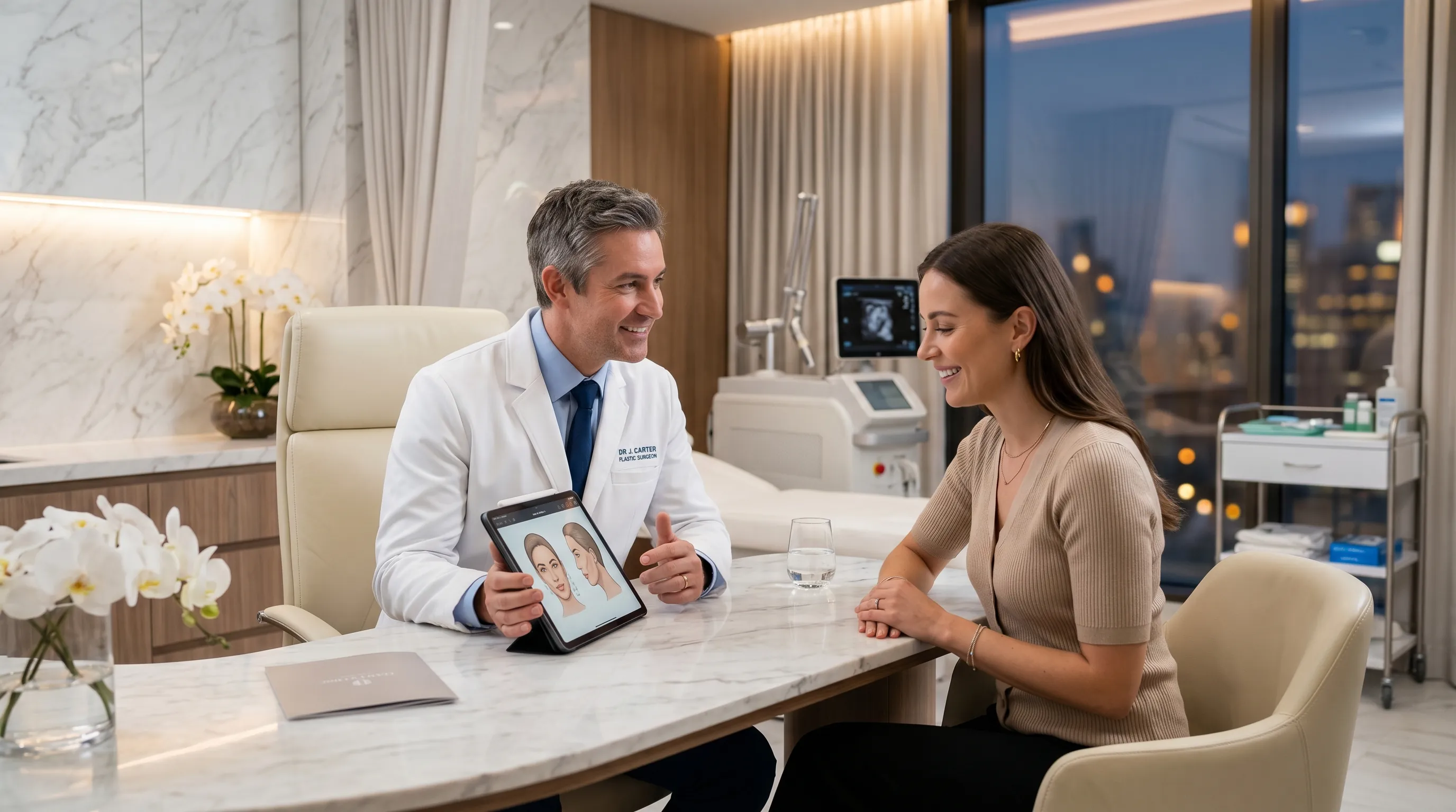 Dr. Todd Stranahan conducting examination